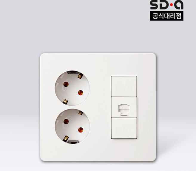 신동아 리젠 아파트 매립 통합수구 통합 콘센트 통신 커버 2구 콘센트8P 1구, 1개