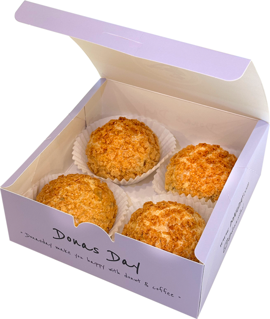 도나스데이 깨찰슈 4입세트, 90g, 4개