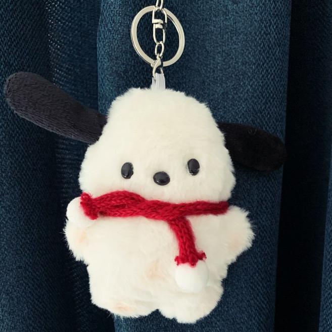 포차코 키링 포챠코 인형 가방 열쇠 고리, 목도리 포차코