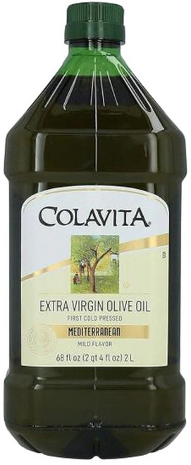 지중해 엑스트라 버진 올리브 오일 68온스 플라스틱 저그 콜라비타의 콜드 프레스 이탈리아 수입품, 1개