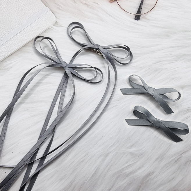 에떼리본 슬림 발레코어 리본집게핀4P H136