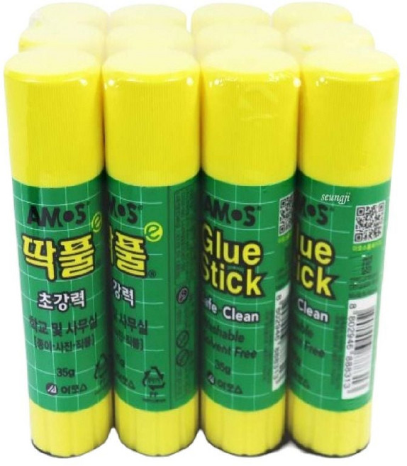 아모스 35g 딱풀 12개 1세트 학용품 문구 풀 준비물 doi+77790zb