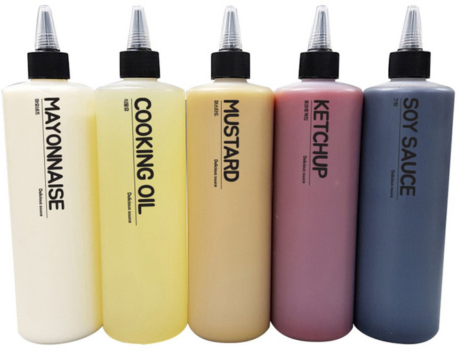 핸드팩토리 러블리 소스통 세트 라지 블랙캡, 1세트