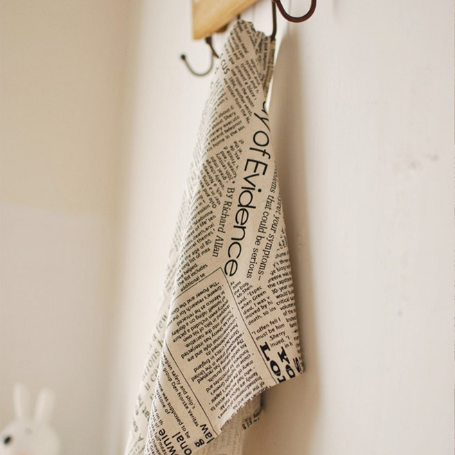 레터링 패브릭 키친 크로스 카페 테이블 데코 매트, 1개, 혼합색상