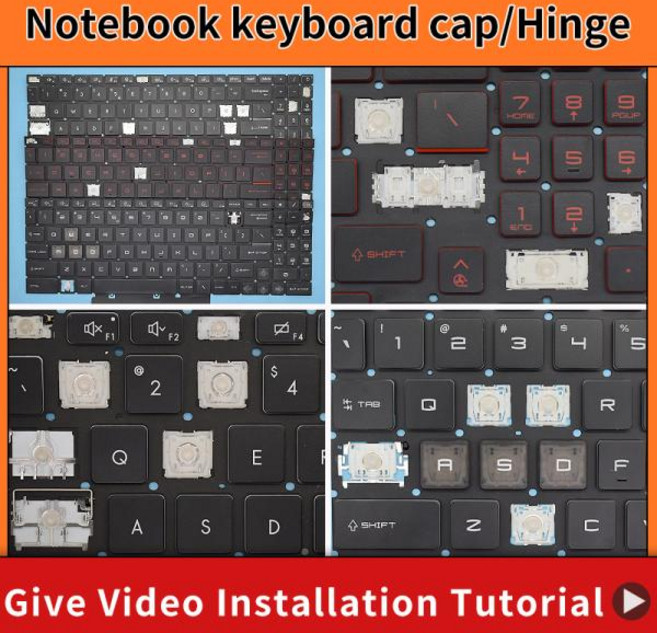 MSI Katana GF66 GF76 GL76 GL66 11SC 11UC 11UD 11UE 12UD MS-1582MS-1581MS-1583 키보드 용 교체 키캡 키 캡 힌지, 5 Rubber pad