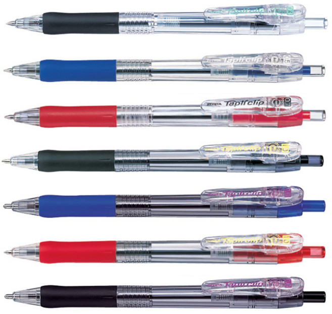 제브라 타프리 클립 볼펜 0.4 0.5 0.7 1.0 1.6mm 1갑10입, 1.6mm/블루