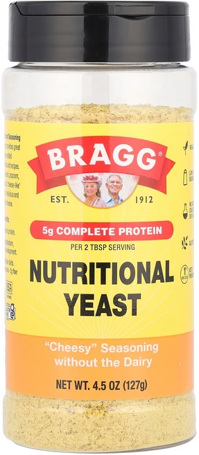 Bragg's Nutritional Yeast 4.5oz 2 Pack 브래그 영양 효모 4.5온스 2팩, 1개, 127g - 쿠팡