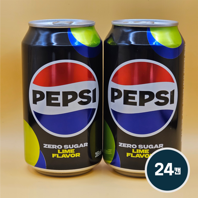 펩시 콜라 제로슈가 라임향, 355ml, 24개
