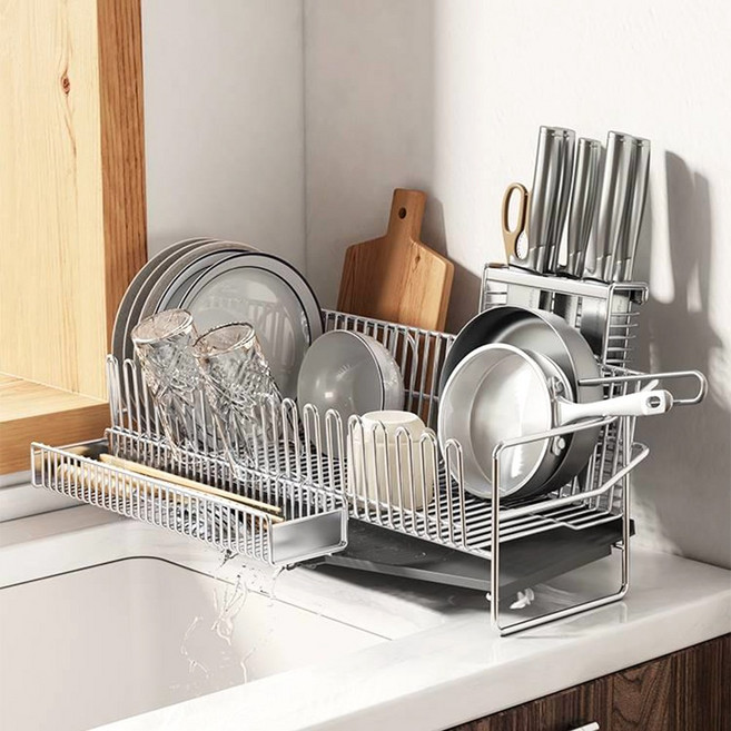 스텐릭 올스텐 틈새 슬림핏 식기건조대, 1단, 1개, 올인원