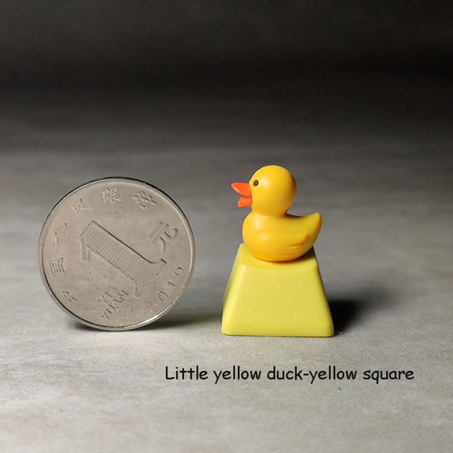 키보드 소리나는 키캡 오리소리 게이밍 귀여운 마우스 기계식 러버덕 부품 긍정 에너지 펭귄 캐릭터 수지 개성축 기계, 규격 없음, 1건 방흥, 규격 없음