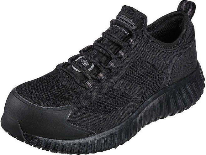 Skechers Work Cicades-Rhettle 남성용 Comp Toe SD 로우 애슬레틱 작업화 블랙.