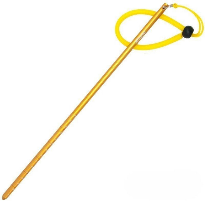 탐침봉 해루질 스노쿨링 스쿠버다이빙 스킨스쿠버 신호기 잠수 용품 탐침 온도계 다이빙 스쿠버 프리다이빙 장비, 노란색
