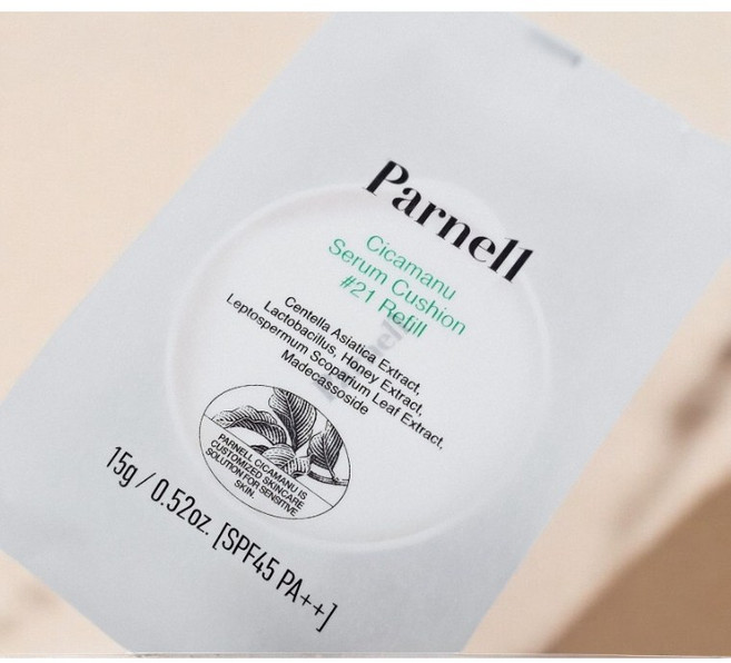 [NEW]+파넬 시카마누 세럼쿠션 [리필] 2컬러 중 택 1 Parnell Refill 에어커버 윤광표현 저자극 촉촉보습 피부진정 피부컨디션 UP 극강커버, 1개, 15g