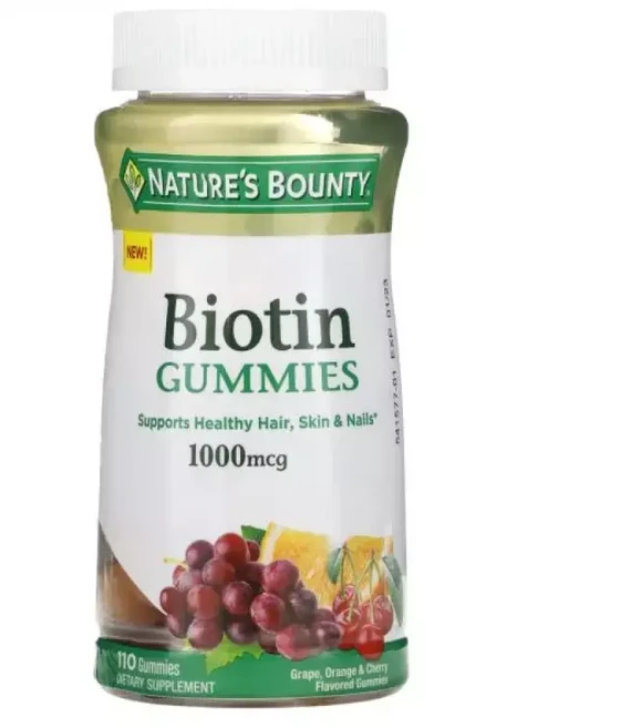 네이처스바운티 비오틴 구미 젤리 1000mcg 110개 Biotin Gummies, 1개, 110정 - 쿠팡