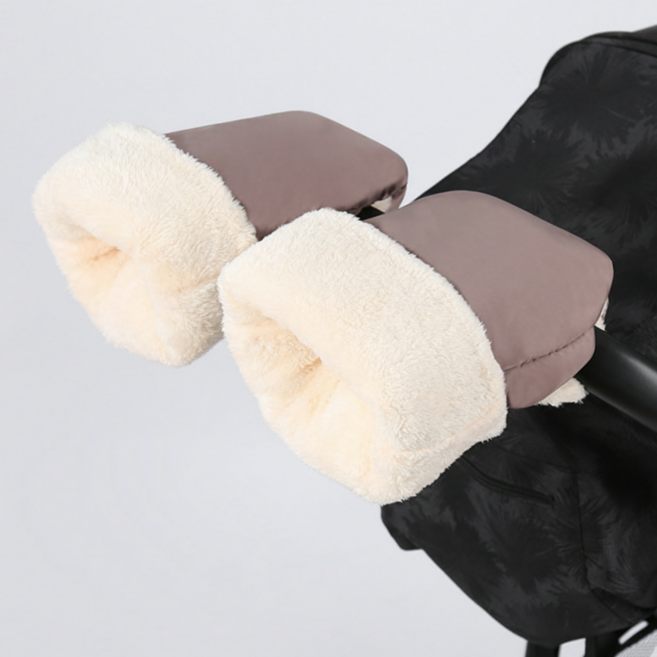 쉬어가게 유모차 방한 장갑 핸드머프, 1개, Brown