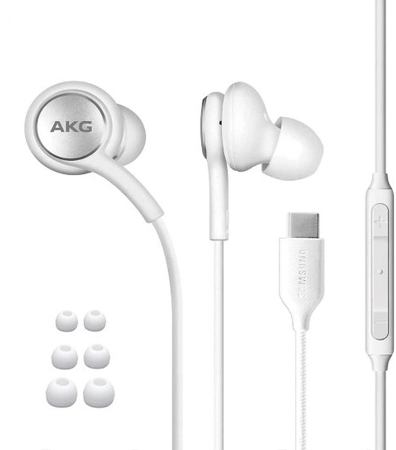 이어폰 블랙 갤럭시 S25 S21 S23 S24 노트20 스마트폰 게임용 인강용 AKG C타입 삼성 호환, C-TYPE 이어폰 [화이트]