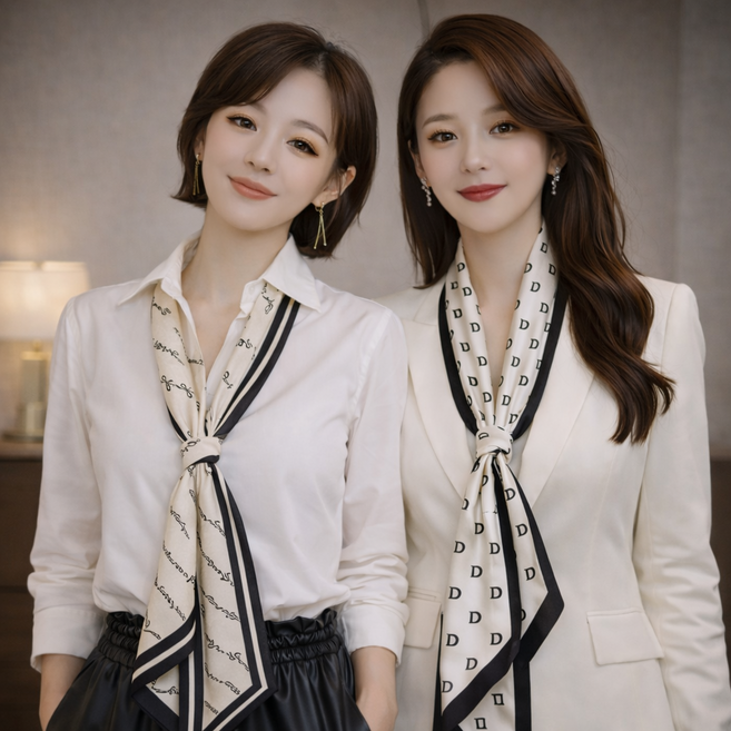 샤쯔 여성 포인트 봄 가을 스카프 2종 세트