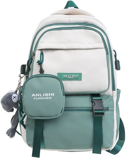 진루이 남녀공용 대용량 방수백팩 초경량수납백팩 #8036, 그린, 1개