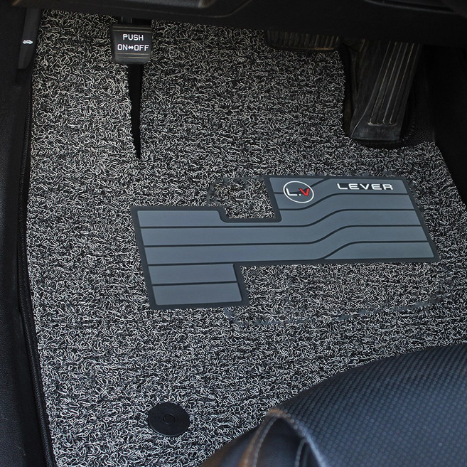 LEVER 제네시스 EQ900 4~5인승 (2015~2018) 실리콘 발판 코일매트 운전석 프리미엄 확장형, 그레이, 60 EQ900 4인 4륜 운전석_엣지X