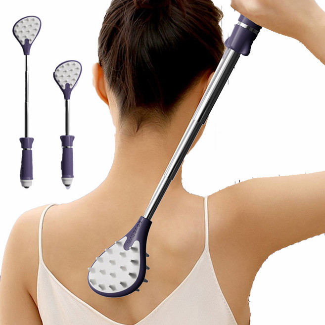 깔끔원 길이조절 콤팩트 휴대용 효자손 효도선물 등긁개, 1개, 네이비