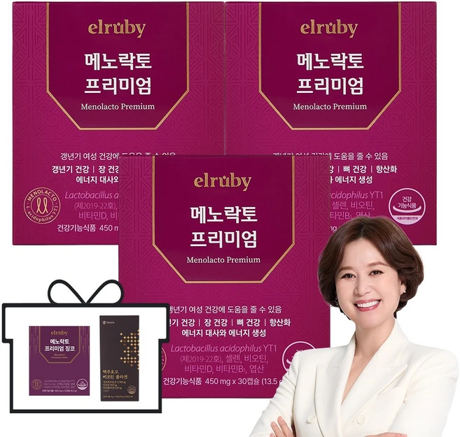 [휴온스N 공식] 메노락토 프리미엄 갱년기 유산균 yt1 1개월분, 30정, 3박스 - 쿠팡