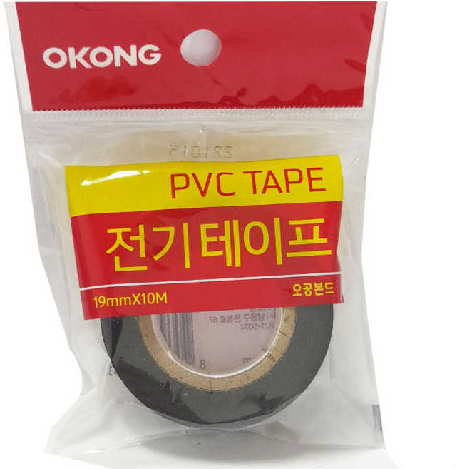오공 PVC 절연 테이프 19mmX10m 전기테이프, 1개