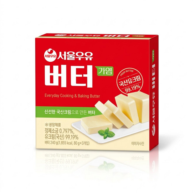 서울우유 가염버터 240G, 1개