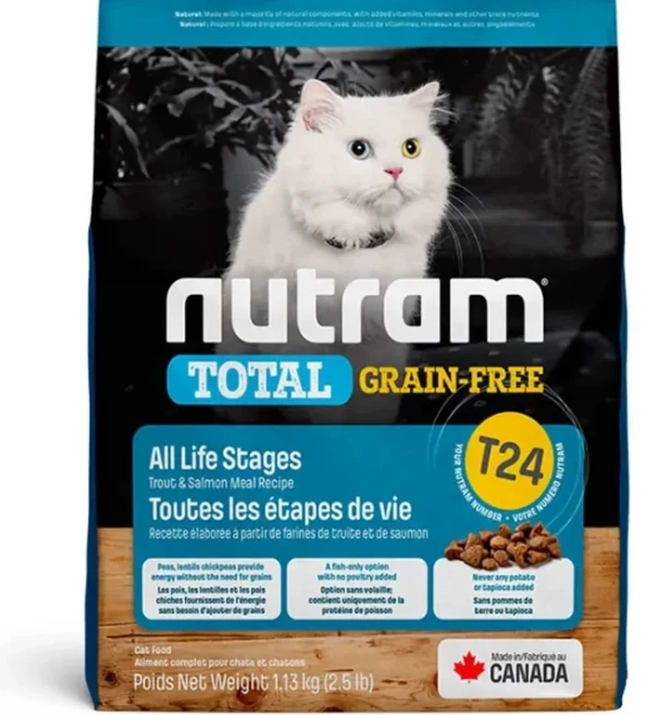 nutram 全齡貓 無穀全能乾飼料 鮭魚鱒魚配方 5.4kg 1袋 加拿大製造