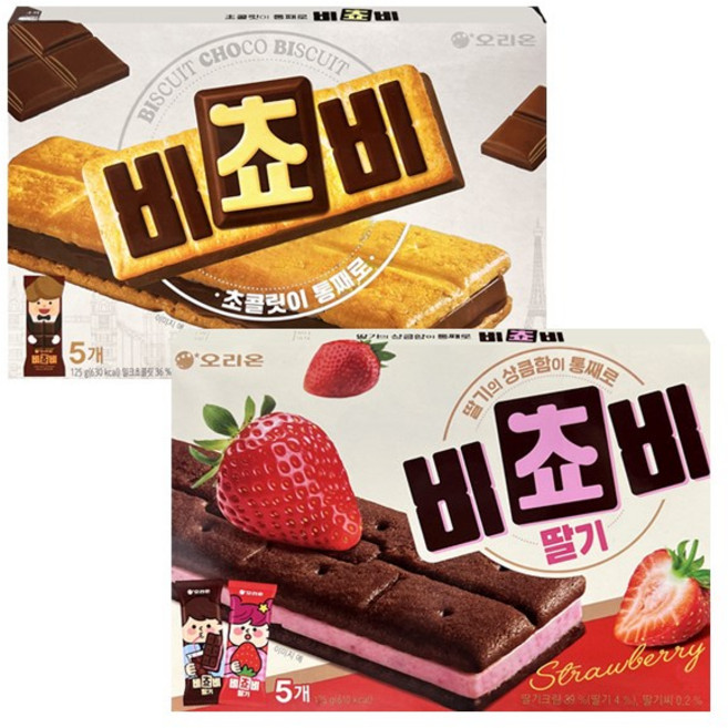 오리온 비쵸비 초코+딸기, 1개, 250g
