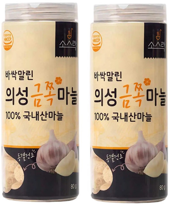 소스락 바싹말린 의성마늘, 1세트, 160g