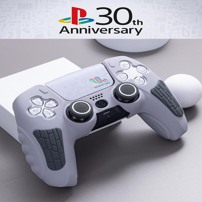 PS5 듀얼센스 30주년 에디션 등 선택구매 패드커버셋- 터치패드스킨 스틱커버 갈림방지링 기본포함 PS5 PRO / PS5 SLIM, 1개, 30주년에디션, PS5 듀얼센스 패드커버셋