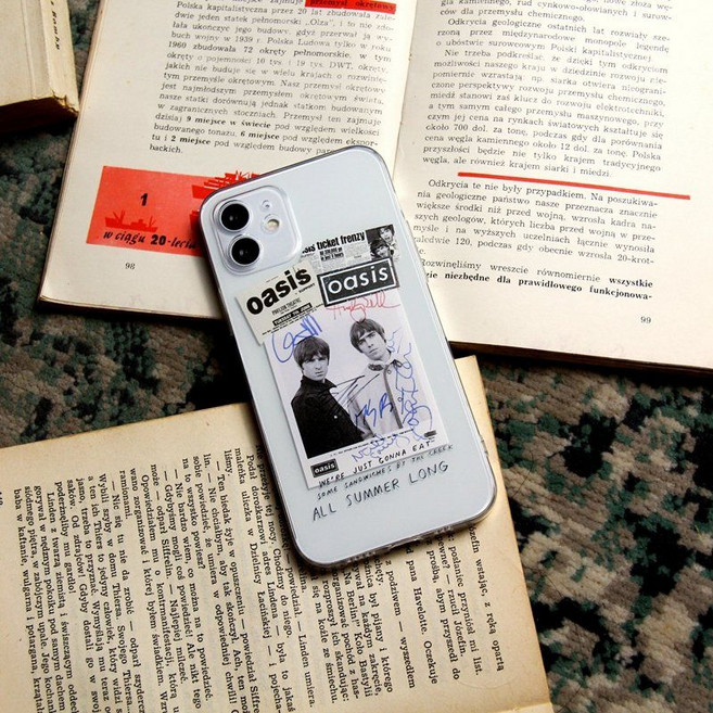 오아시스 폰케이스 투명케이스 록밴드 브릿팝 굿즈 케이스 아이폰케이스