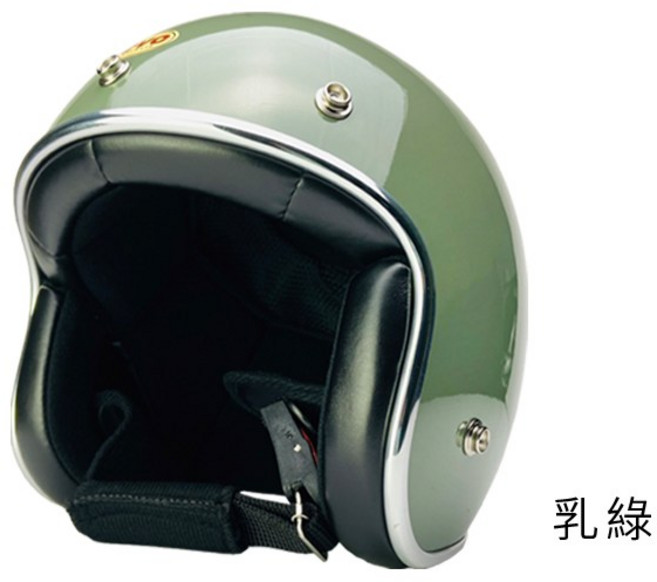 evo 復古莫蘭迪色 3/4安全帽, 乳綠