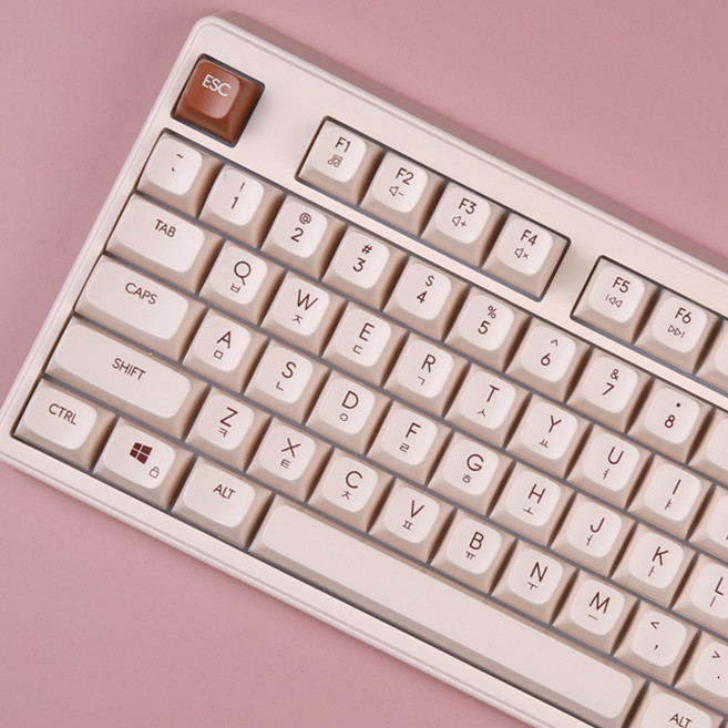 가츠 클래식104 보글보글 멤브레인 저소음 독거미 레트로 게이밍 사무용 유선 키보드, 브라운