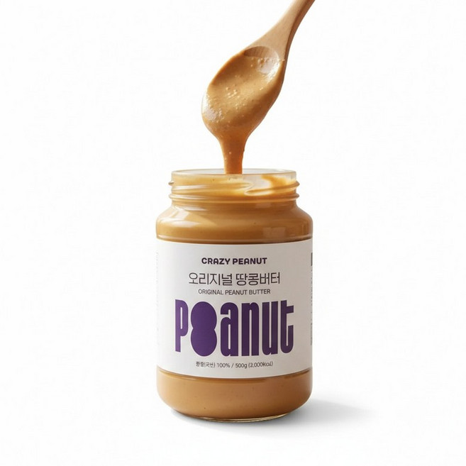 크레이지피넛 무설탕 100%땅콩버터 오리지날 500g, 1개