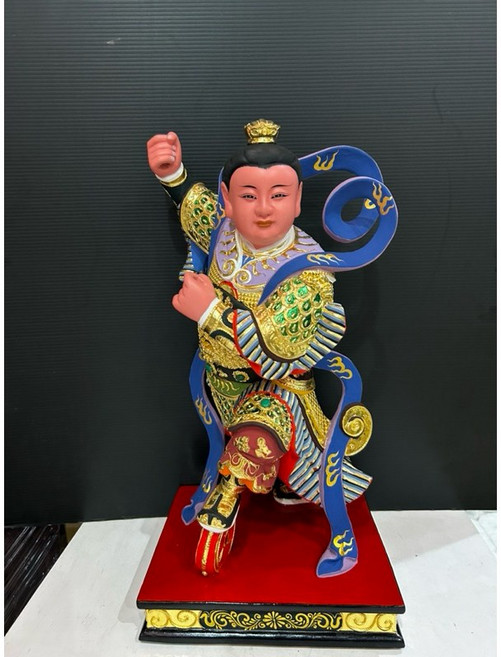 華誠 1尺3 三太子 中壇元帥 太子爺 樟木雕刻 神像