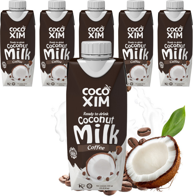 [공식수입사] 코코씸 코코넛밀크 커피맛, 330ml, 6개