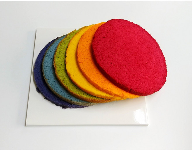 레인보우 케익만들기(2호 케이크만들기 레인보우시트 케익시트 레인보우케이크), 1개, 1g