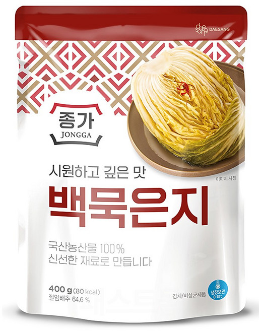 종가 시원하고 깊은 맛 백묵은지 400g배송품질보증, 400g, 1개