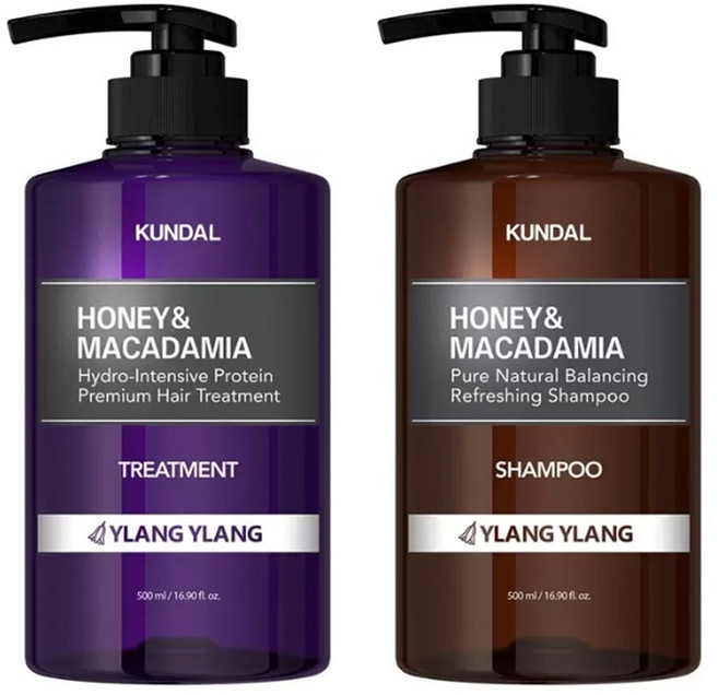 일본 쿤달 일랑일랑 허니 마카다미아 샴푸 린스 세트, 500ml, 1개, 500ml