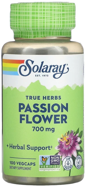 Solaray True Herbs 시계꽃 700mg 베지 캡슐 100정(캡슐 1정당 350mg), SolarayTrueHerbs시계꽃700mg베지캡슐10, 1개, 100정 - 쿠팡