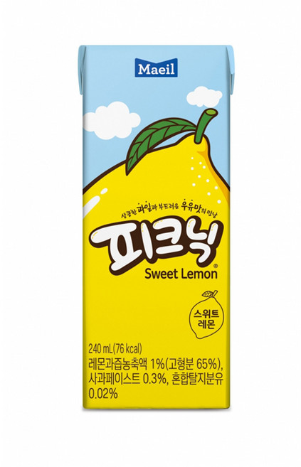 매일 피크닉 스위티레몬 240ml 24개입, 24개