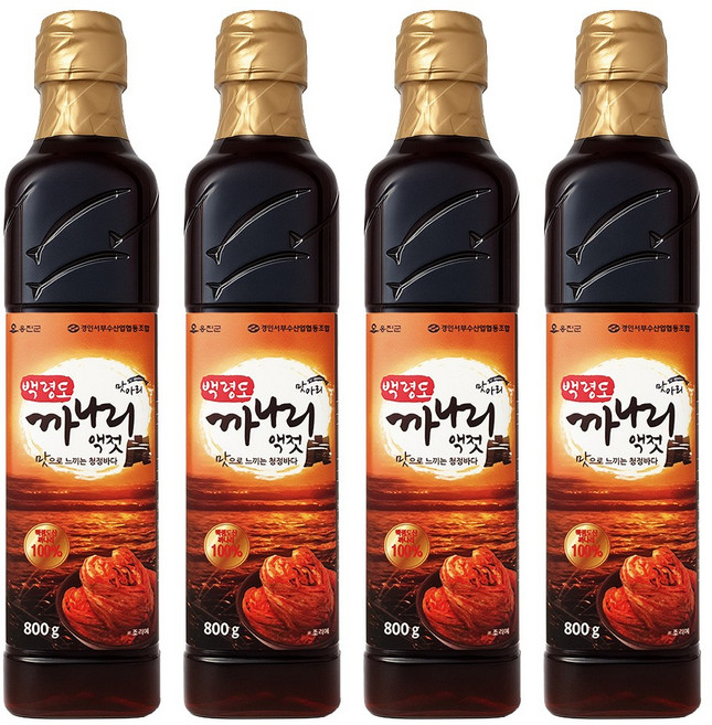 [김장 추천] 옹진수협 백령도 까나리 액젓, 4개, 800g