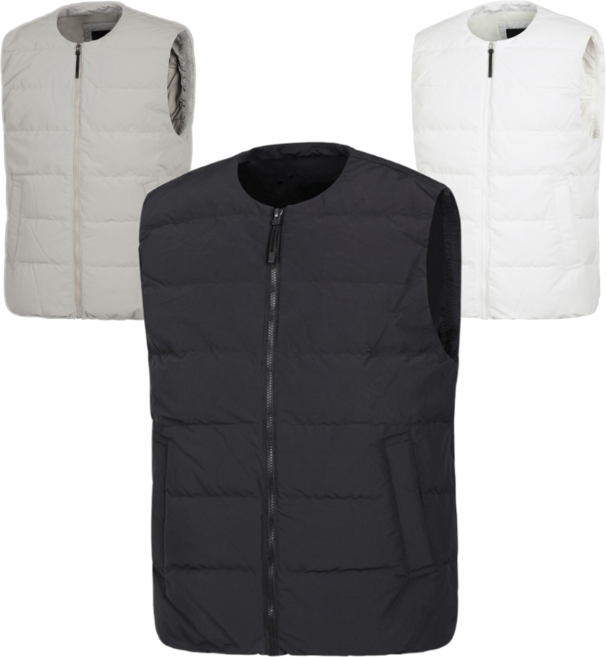 웰론 패딩 보온조끼 초경량 방한조끼 남여공용 겨울조끼 경량 라운드넥 단체복 유니폼