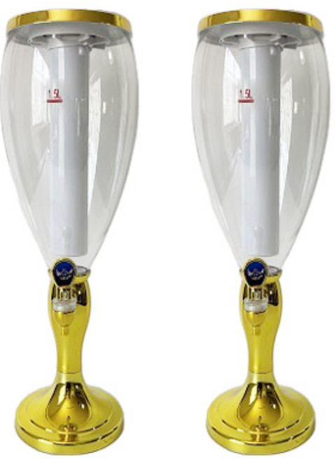 맥주타워 new맥주타워 소맥제조 혼술 파티 폭탁주 디스펜서 와인, 맥주타워 골드, 1.5L, 1개