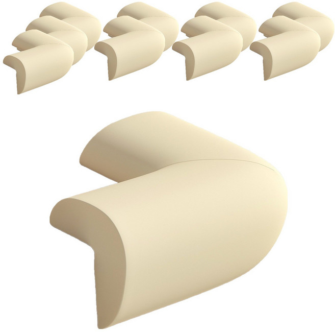 두툼한 코너 보호대, 베이지, 10개
