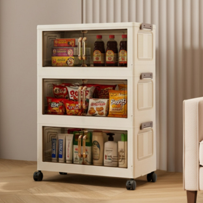 리브닉스 접이식 수납장 리빙박스 3단