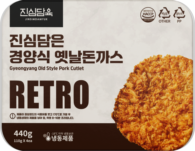 진심담육 수제 경양식 돈까스, 8개, 110g