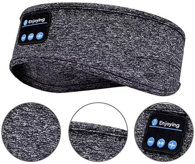 무선 블루투스 스포츠 음악 헤어 밴드 이어폰 수면안대 핸즈프리 헤드폰 수면용 운동용 외출용 휴대식 요가 헬스용, 그레이, FX-617