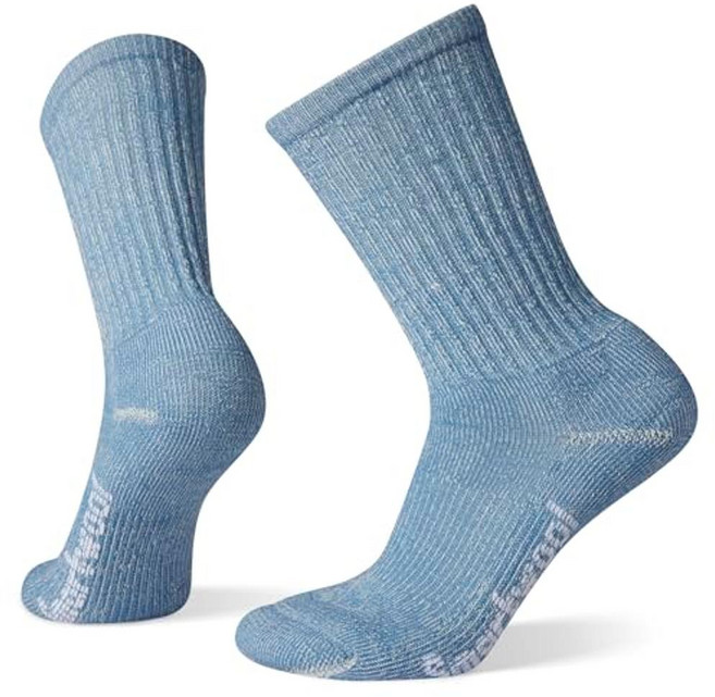 [미국수입정품] Smartwool 여성용 Hike 클래식 에디션 라이트 쿠션 크루 양말 토프 미디엄 210174, Medium, 미스트 블루